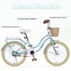 ZUKKA Kids Bike 20 Inch Girls Bike with Basket Single Speed Cruiser Bike Dual Brake System for Over 7 Years Old Kids, Multiple Colors view 2