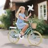 ZUKKA Kids Bike 20 Inch Girls Bike with Basket Single Speed Cruiser Bike Dual Brake System for Over 7 Years Old Kids, Multiple Colors view 4