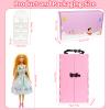 122 Pcs Doll Closet Playset with 11.5 Inch Dolls, Clothes and Accessories, Include Wardrobe Princess Dresses Shoes Bags Hangers Other Accessories, Dress Up Toys for Girls, Kids, Toddlers (Pink) view 3