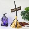 Halloween Magic Broom, Floating Broom Halloween, Halloween Dancing Broom with Lights and Spooky Sounds, Float and Move for Indoor & Outdoor Porch Halloween Party Decorations(2pcs) view 4