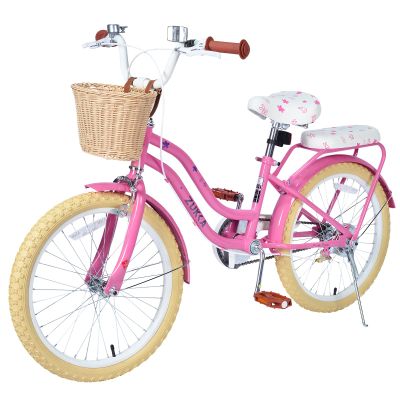 ZUKKA Kids Bike 20 Inch Girls Bike with Basket Single Speed Cruiser Bike Dual Brake System for Over 7 Years Old Kids, Multiple Colors