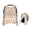 Muishi Adorable Foxes and Leaves Baby Car Seat Canopy Nursing Cover for Newborn Car Seat Breastfeeding Covers Blanket Newborn Shower Gift view 1