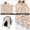 Muishi Adorable Foxes and Leaves Baby Car Seat Canopy Nursing Cover for Newborn Car Seat Breastfeeding Covers Blanket Newborn Shower Gift view 2
