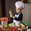 13Pcs Kids Pretend Play Kitchen Accessories Pots and Pans Playset, Stainless Steel Pots and Pans Cooking Utensils in Draining Caddy Kitchen Toy Set Accessories for Kids Toddler Age 3 Years Old view 4