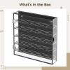5-Layer Acrylic Coin Holder, Clear Display Case with Black Backing, Detachable Dividers, Hinged Coin Storage Box view 3