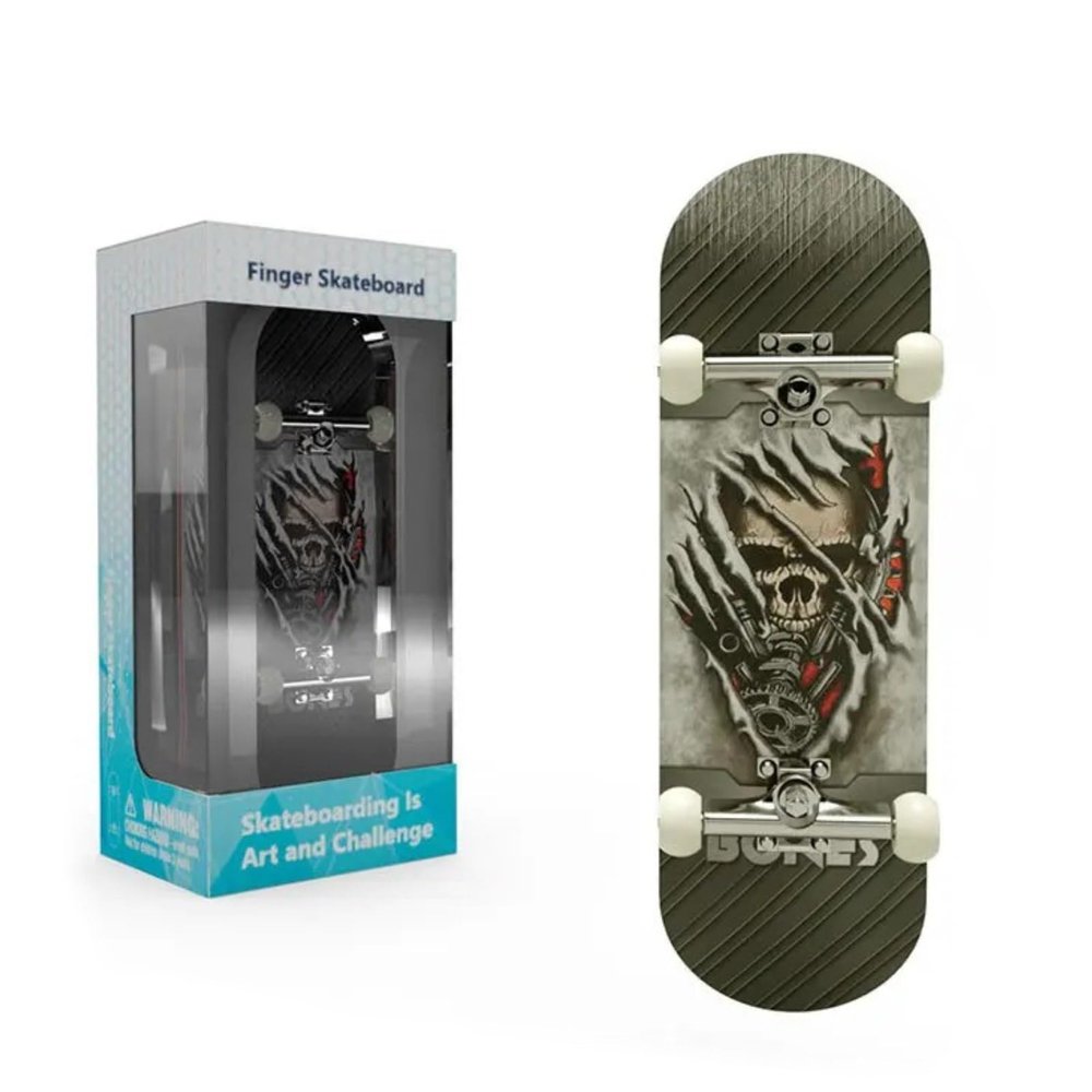 HTLNUZD 2025 New Professional Finger Skateboards - Fun Anti-Stress Sensory Mini Fingerboard Hobbies, Novelty Fidget Gifts for Stress Relief & Joy (Skeleton)