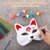 50 White Craft Masks, Diy Paper Masks With Elastic Band, Blank Face Mask Set For Costume Parties, Masquerades, And Halloween view 2