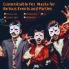 50 White Craft Masks, Diy Paper Masks With Elastic Band, Blank Face Mask Set For Costume Parties, Masquerades, And Halloween view 4
