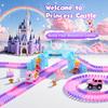 Unicorn Race Tracks for Kids Ages 3-8, 224 PCS Princess Car Toys with Magic Bendable, 2 Monster Truck, Flexible DIY Track Set, Christmas Birthday Gifts for 3 4 5 6 Year Olds Kids Toddler Girls view 2