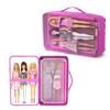LININYHAO Carrying Case Compatible with Barbie Dolls 12-Inch,Case to Hold Dolls and Clothes, Much Pocket for Dolls Clothes, Accessories, Fits 6 Dolls & Accessories,Bag Only (5-transparent) view 1