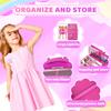LININYHAO Carrying Case Compatible with Barbie Dolls 12-Inch,Case to Hold Dolls and Clothes, Much Pocket for Dolls Clothes, Accessories, Fits 6 Dolls & Accessories,Bag Only (5-transparent) view 3