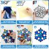 32 Sets Winter Snowflake Suncatchers Craft Kit DIY Window Stained Glass Effect Wintertime Snowflake Paper Crafts Home School Classroom Decoration Kid Birthday Gift Creative Art Project Activity Game view 3