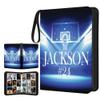 Personalized Basketball Card Binder with Name & Number Sport Trading Card Album for Kids Custom Sports Card Collector Book Gifts for Boys, Teens, Players, Fans (Blue Basketball Court) view 1