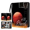 Custom Basketball Card Binder with Name & Number  Personalized Sports Trading Card Album  Collector Book for Kids, Teens, Boys  Gift for Players & Fans (Basketball Court Art) view 1
