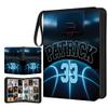 Personalized Basketball Card Binder with Name & Number  Sport Trading Card Album for Kids  Custom Sports Card Collector Book  Gifts for Boys, Teens, Players, Fans (Dark Blue Basketball Court) view 1