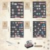 Lewtemi Stamp Collecting Albums Set Stamp Collection Book Include 20 Pages Album Binder Tweezer and Loop Magnifier Collecting Supplies for Collectors (Black,5/6/7/8 Rows) view 3