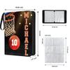 Personalized Basketball Card Binder with Name & Number  Sport Trading Card Album for Kids  Custom Sports Card Collector Book  Gifts for Boys, Teens, Players, Fans (Basketball Hoop) view 3