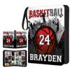 Personalized Basketball Card Binder with Name & Number  Sport Trading Card Album for Kids  Custom Sports Card Collector Book  Gifts for Boys, Teens, Players, Fans (Cool Basketball) view 1