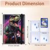 4 Pocket Card Collectible Binder, Waterproof Trading Card Binder with 50 Sleeves Holds 400 Cards, for MTG/TCG Cards, Sports Cards, Game Cards, Business Card Dinosaur Pattern Album Display view 2