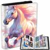 4 Pocket Card Collectible Binder, Waterproof Trading Card Binder with 50 Sleeves Holds 400 Cards, for MTG/TCG Cards, Sports Cards, Game Cards, Business Card Pink Horse Pattern Album Display view 1