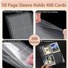 4 Pocket Card Collectible Binder, Waterproof Trading Card Binder with 50 Sleeves Holds 400 Cards, for MTG/TCG Cards, Sports Cards, Game Cards, Business Card Pink Horse Pattern Album Display view 4