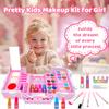 Kids Makeup Kit for Girl, 56PCS Safe and Washable Real Play Make Up Set, Beauty Vanity Set Cosmetic Case with Mirror, Princess Dress up Toys Birthday Gifts for Girls 3 4 5 6 7 8 9 10 11 12 Year Old view 2