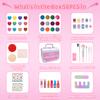Kids Makeup Kit for Girl, 56PCS Safe and Washable Real Play Make Up Set, Beauty Vanity Set Cosmetic Case with Mirror, Princess Dress up Toys Birthday Gifts for Girls 3 4 5 6 7 8 9 10 11 12 Year Old view 4