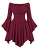 Renaissance Costume Women Pirate Off Shoulder Corset Dress Wine S view 1