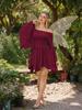Renaissance Costume Women Pirate Off Shoulder Corset Dress Wine S view 3