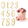 10 PCS Number for Cake Gold Large Acrylic Cake Numbers Topper 0-9 Numbers Mirrored Golden Picks DIY Cupcake Toppers with Number for Wedding Happy Birthday Shower Anniversary Party Supplies Decorations view 1