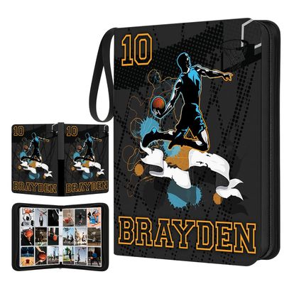 Personalized Basketball Card Binder with Name & Number  Sport Trading Card Album for Kids  Custom Sports Card Collector Book  Gifts for Boys, Teens, Players, Fans (Basketball Lover)