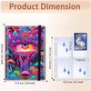 4 Pocket Card Collectible Binder, Waterproof Trading Card Binder with 50 Sleeves Holds 400 Cards, for MTG/TCG Cards, Sports Cards, Game Cards, Business Card Trippy Mushrooms Album Display view 2
