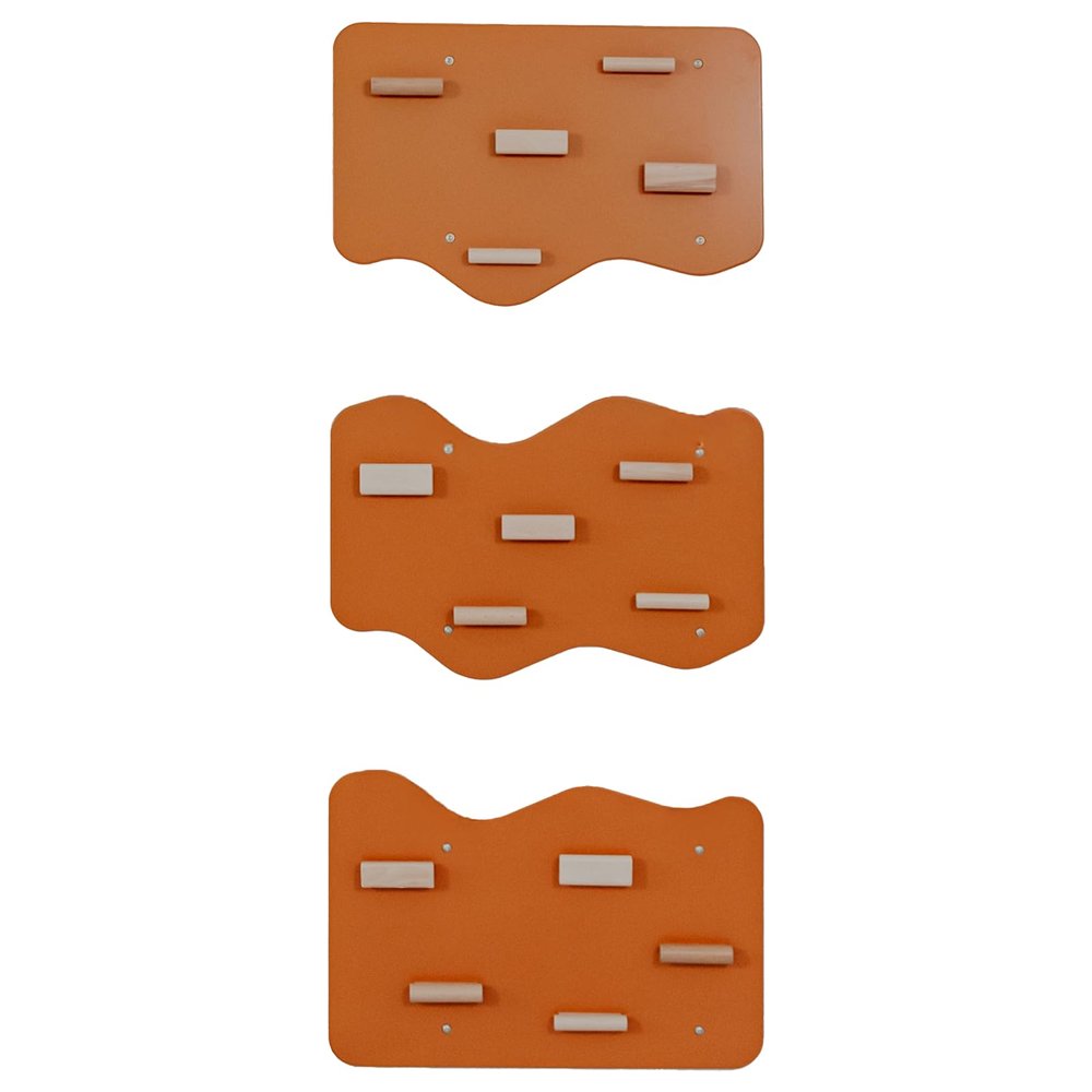 Wood And Hearts Rock Climber, Toddler Rock Wall, Indoor Rock Climbing Wall, Climbing Wall Panels for Kids, System Wall, Climbing Holds, Made in Ukraine (Terracotta)