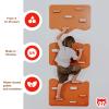 Wood And Hearts Rock Climber, Toddler Rock Wall, Indoor Rock Climbing Wall, Climbing Wall Panels for Kids, System Wall, Climbing Holds, Made in Ukraine (Terracotta) view 3