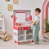 Teamson Kids Flip & Fry Burger Shop Playset with 29 Pretend Play Food Accessories, Interactive Soda Dispenser, Frying Station & Storage, Fast Food Restaurant Role Play Kitchen Toy for Kids Age 3+ view 3