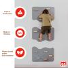 Wood And Hearts Rock Climber, Toddler Rock Wall, Indoor Rock Climbing Wall for Kids, Climbing Wall Panels for Kids, System Wall, Climbing Holds, Made in Ukraine (Stone Gray) view 2