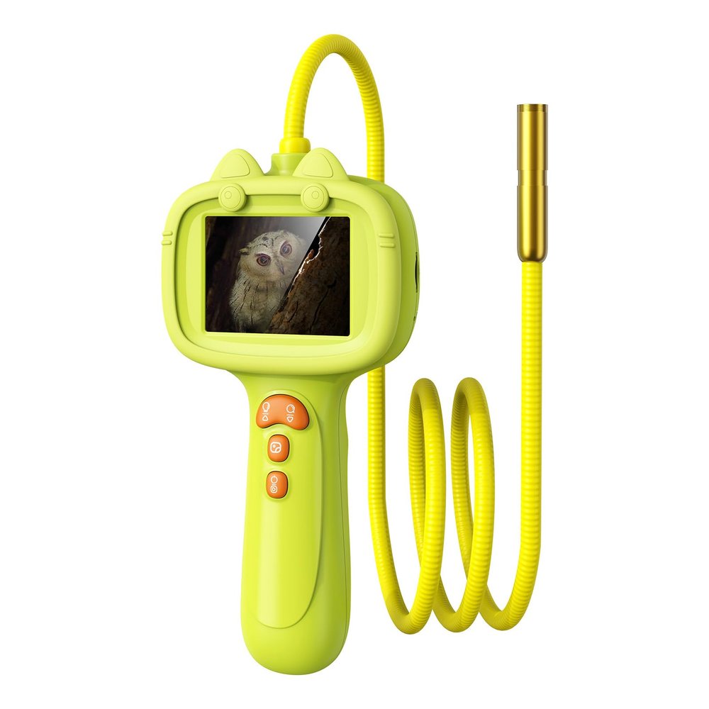 200x Magnification Digital Kids Endoscope with LDE Light for Kids Age 4-10, 2.4 inch IPS Screen Borescope Snake Nature Exploration Inspection Camera