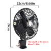Elnwnnkc Car Cooling Fan, 12V Stainless Steel Automotive Cooling Fan, 2 Speed Adjustable, 8 Inch Quiet Heavy Duty Fans Kit for Cars Vehicles Trucks Boats Buses Bus Forklift... view 3