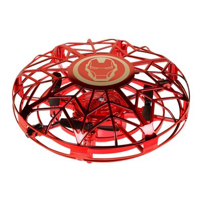 World Tech Toys Marvel Iron Man Flying Toy Motion Sensing UFO Toy with USB Charging Marvel Licensed Indoor/Outdoor Drone for Kids Ages 6+