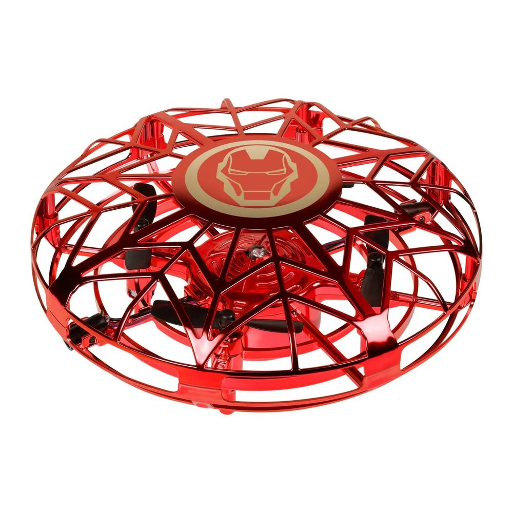 World Tech Toys Marvel Iron Man Flying Toy  Motion Sensing UFO Toy with USB Charging  Marvel Licensed  Indoor/Outdoor Drone for Kids Ages 6+