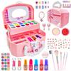Kids Makeup Kit for Girl, 50PCS Safe and Washable Real Play Make Up Set, Beauty Vanity Set Cosmetic Case with Mirror, Princess Dress up Toys Birthday Gifts for Girls 4 5 6 7 8 9 10 11 12 Year Old view 1