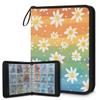 Zestdesign Trading Card Binder Rainbow Daisy 9 Pocket Cards Collection Binder Premium 900 Double Sided Pocket Cute Floral Card Folder Albums for Sports Game Cards with Sleeves view 2