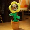 Dancing Talking Flower with Custom Face, Custom Flower Face, Sunflower Repeats Records Your Voice and Dance, Funny Personalized Plush Toy Gifts for Birthday Festival Back to Shcool view 2