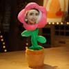 Dancing Talking Flower with Custom Face, Custom Flower Face, Sunflower Repeats Records Your Voice and Dance, Funny Personalized Plush Toy Gifts for Birthday Festival Back to Shcool view 3