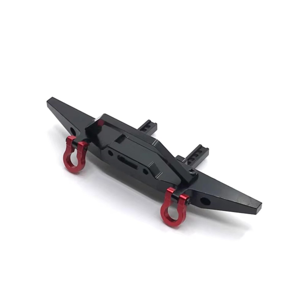 MIXVZARF RC Car Accessories for HuangBo ZP1001 ZP1002 ZP1003 ZP1004 1/10 Metal Front Bumper RC Car Tracked Vehicles Parts and Accessories Upgrades Replacement Use(Black)