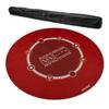 GEM POKER Round Poker Mat for Texas Holdem, Portable Poker Table Top with Water Repellency, Hemmed Edges, Noise Reduction, Carrying Bag Included for Poker Games, Casino, Haven Red view 1