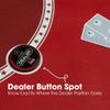 GEM POKER Round Poker Mat for Texas Holdem, Portable Poker Table Top with Water Repellency, Hemmed Edges, Noise Reduction, Carrying Bag Included for Poker Games, Casino, Haven Red view 4