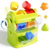 Aprilwolf Montessori Shape Sorter Learning Toys for 1 Years Old, Baby Toys 12-18 Months with 6 Sensory Shape Blocks, Developmental Infant Birthday Gifts for Toddler Age 1 2 3 view 1