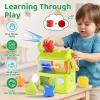 Aprilwolf Montessori Shape Sorter Learning Toys for 1 Years Old, Baby Toys 12-18 Months with 6 Sensory Shape Blocks, Developmental Infant Birthday Gifts for Toddler Age 1 2 3 view 3