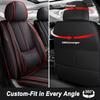 SOUIPA Car Seat Covers 5 Seats Fit for Mercedes-Benz GLE 400 2017 2018 2019,Waterproof Leather Seat Covers,Airbag Compatible,Car Seat Protectors Interior Sets(Full Set,Black) view 3